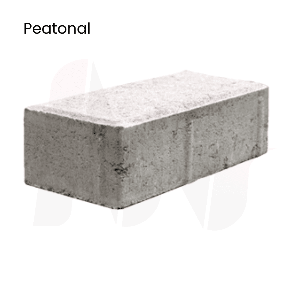 Adoquín Rectangular Peatonal prefabricados en concreto